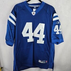 Reebok Indianapolis Colts Dallas Clark 44 NFL Jersey Onfield Blue Mens 54 2XL